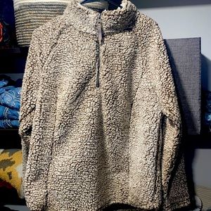Brown 1/4 Zip Sherpa